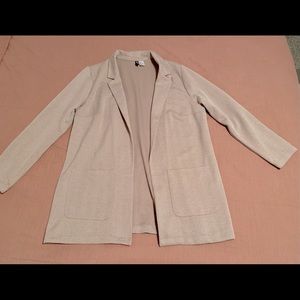 H&M Large Beige Loose Fitting Blazer/Coat